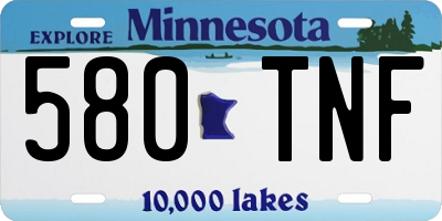 MN license plate 580TNF