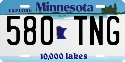 MN license plate 580TNG