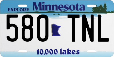 MN license plate 580TNL