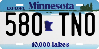 MN license plate 580TNO