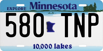 MN license plate 580TNP