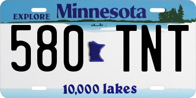 MN license plate 580TNT