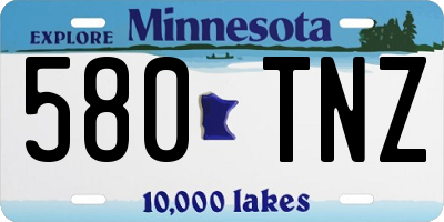 MN license plate 580TNZ