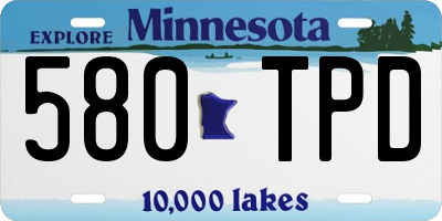 MN license plate 580TPD