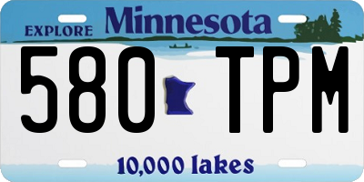 MN license plate 580TPM