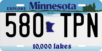 MN license plate 580TPN