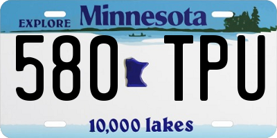 MN license plate 580TPU