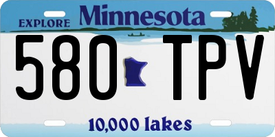 MN license plate 580TPV