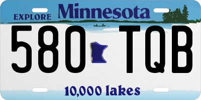 MN license plate 580TQB
