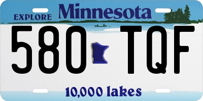 MN license plate 580TQF