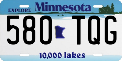 MN license plate 580TQG