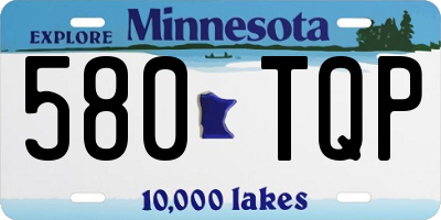 MN license plate 580TQP