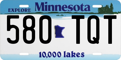 MN license plate 580TQT