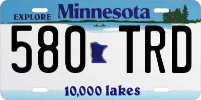 MN license plate 580TRD