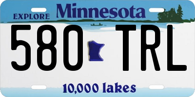 MN license plate 580TRL