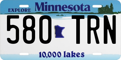 MN license plate 580TRN
