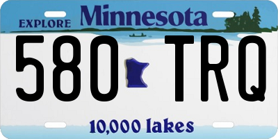 MN license plate 580TRQ