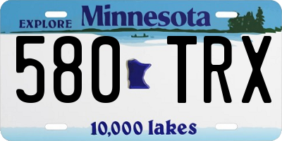 MN license plate 580TRX