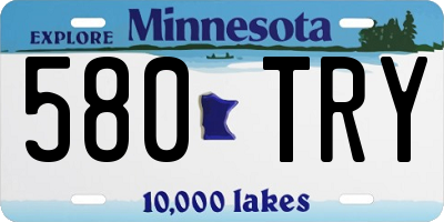 MN license plate 580TRY