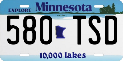 MN license plate 580TSD