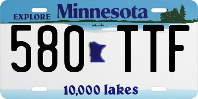 MN license plate 580TTF