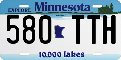 MN license plate 580TTH