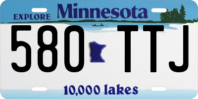 MN license plate 580TTJ