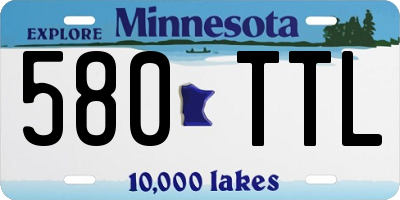 MN license plate 580TTL
