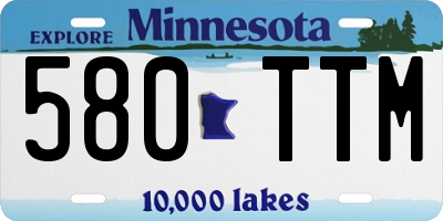 MN license plate 580TTM