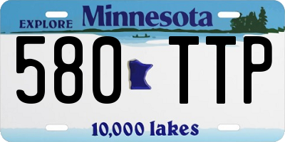 MN license plate 580TTP