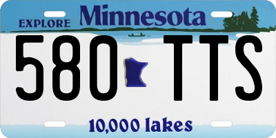 MN license plate 580TTS