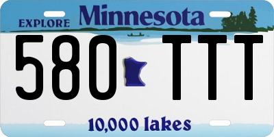 MN license plate 580TTT