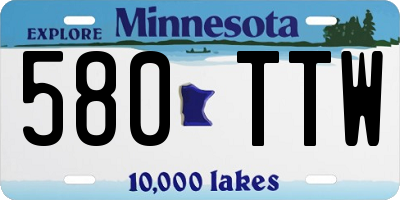 MN license plate 580TTW