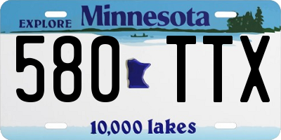 MN license plate 580TTX
