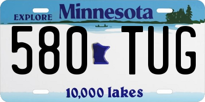 MN license plate 580TUG