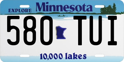 MN license plate 580TUI
