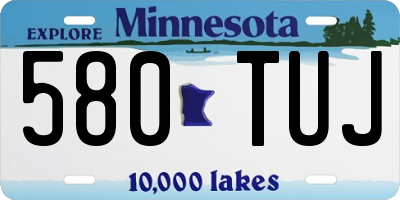 MN license plate 580TUJ