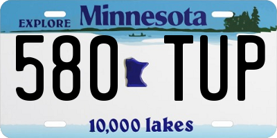 MN license plate 580TUP