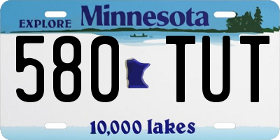 MN license plate 580TUT