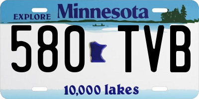 MN license plate 580TVB