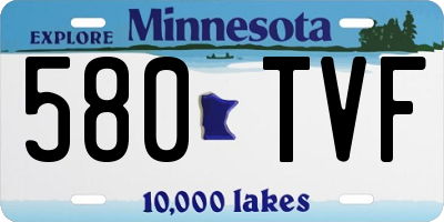 MN license plate 580TVF