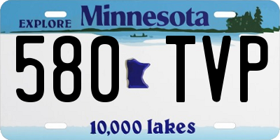 MN license plate 580TVP
