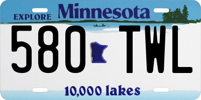 MN license plate 580TWL