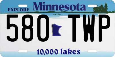 MN license plate 580TWP