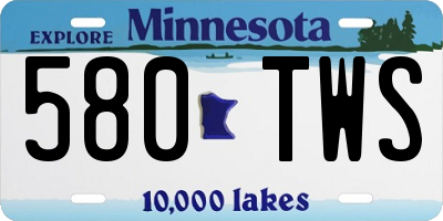 MN license plate 580TWS