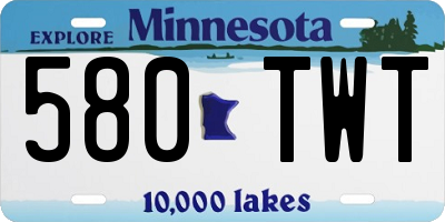MN license plate 580TWT
