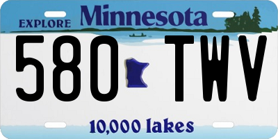MN license plate 580TWV