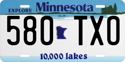 MN license plate 580TXO