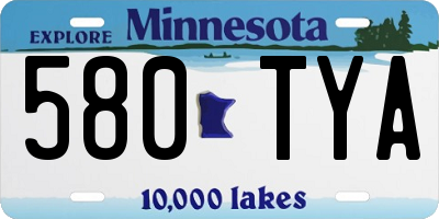 MN license plate 580TYA