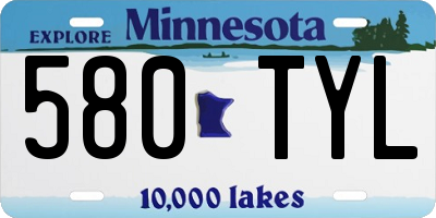 MN license plate 580TYL
